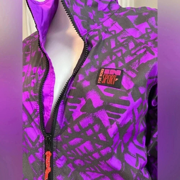 Illuminite sport for women vintage 90s windbreaker jacket full zip size small - Picture 16 of 16